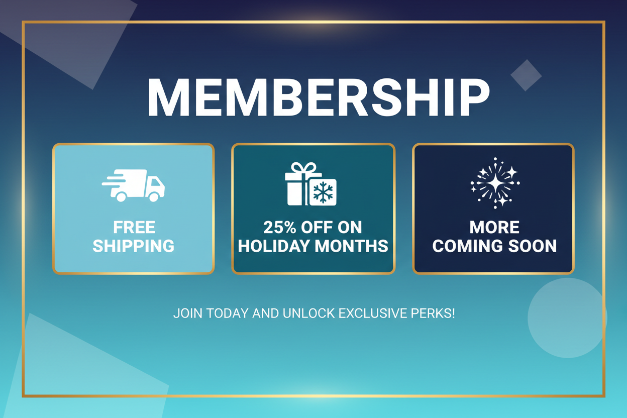 MEMDER SHIP FREE SHIPING 25% OFF ON HLIDAY MOUNTHS AND MORE COMING SOON